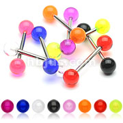 360 Pcs 316L Surgical Stainless Steel Barbell with UV light reactive Acrylic Balls
