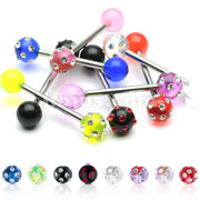 80PC Multi Gem UV Ball Barbell Package.