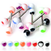 320 Piece 316L Surgical Steel Barbell with Multi Colored Heart Inlay UV Ball Package