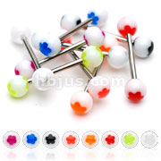 160 Pcs Assortment of 316L Surgical Stainless Steel Barbell w/ Flower Dot UV Ball