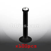100PC Clear Press-Fit Gem/Black Bioflex Push-fit Labret/Monroe Package