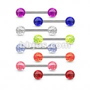 320 Pcs of Assorted Barbells with UV Glitter Balls