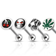 80 Pcs of Assorted Style 316L Surgical Steel Enamel Coated Logo Half Dome Barbells Package