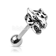 316L Surgical Steel Barbell with Casted Jaguar Head Top