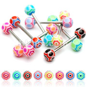 160 pcs Assortment of 316L Surgical Stainless Steel Barbells with UV Spider Web Balls