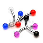 240 Pcs of 16GA Eyebrow Curve with Clear UV Balls