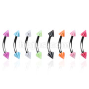 160 PC Assortment Eyebrow Curve w/ 3mm UV Candy Stripe Spike Package