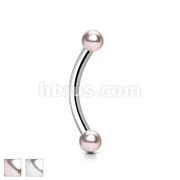 Eyebrow Curve w/ Tiny 3mm Pearl Coated Ball