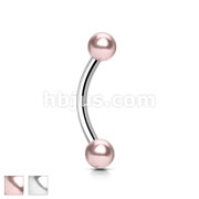Eyebrow Curve w/ 4mm Pearl Coated Ball