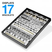 White Leatherette Bracelet Display Tray for Showcase
