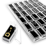 36pcs Black Velvet Gem Box and Tray Set.