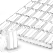 30pcs White Velvet Gem Box and Tray Set.