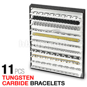 11 Pcs of Assorted Tungsten Carbide Bracelets Package with 'VERSA' Removable Rack Board