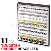 11 Pcs of Assorted Tungsten Carbide Bracelets Package with 'VERSA' Removable Rack Board