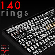 140 pcs of Best Selling Rings (28 styles/5pcs each) in VERSA Ring Panel