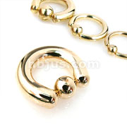 40PCS Gold Plated Over 316L Surgical Steel 2, 4, 6, 8 GA MIX CBR Package