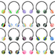400 Piece 316L Surgical Steel Horseshoe with Multi Color 