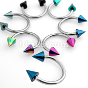 316L Surgical Stainless Steel Horse Shoes w/ Titanium Plated Spikes