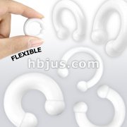 140 Pcs of Assorted Size White Silicone Flexible Horseshoe  