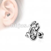 316L Surgical Steel GeckoTragus/Cartilage Piercing Stud