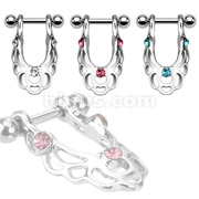 316L Surgical Steel Vintage Shield Helix Cartilage Ear Piercing Cuff
