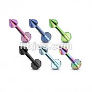 120 Pcs of Titanium Anodized over 316L Surgical Stainless Steel Labret /Monroe with Spikes