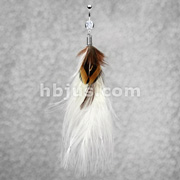 316L Surgical Steel Navel Ring with Assorted Color Feathers
