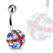 316L Surgical Steel Navel Ring with 