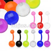 360 Pcs of Flexible Navel Ring With UV Acrylic ball