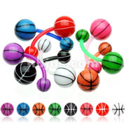 160 Pcs Assorted BioFlex Navel Rings with UV Basket Balls