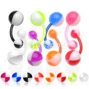 160 Pcs Assorted BioFlex Navel Rings with UV Harzardous Balls