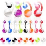 Bio-Flex Navel Rings with UV Hazard Balls