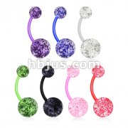 280 Pcs of BioFlex Navel Ring with Ultra Glitter UV Balls