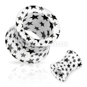 All UV Star Printed Double Flared Acrylic Hollow Plug
