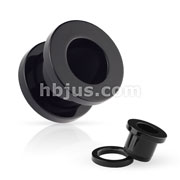 120 Pcs of Assorted Size Black UV Screw-Fit Flesh Tunnel