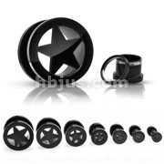 60PC 8,6,4,2,0,00GA Black Titanium Plated Screw Fit Tunnel Package