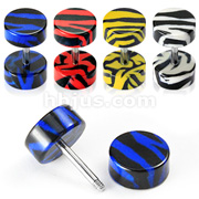 Fake Tiger Print Acrylic Plug