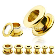 60PC Gold Plated Screw Fit Tunnel / Mixed Gauge