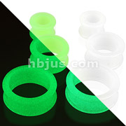 Glow in the Dark Silicone Flexible Double Flared Tunnel Plug