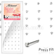 40 Pieces of  20 Gauge Press Fit Nose Bone Pre-Loaded  Package