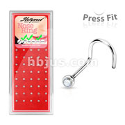 40pc 316L Surgical Steel Nose Screws w/Press Fit. Pre-Loaded