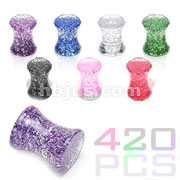 420 Pcs of Small Sized Super Glitter Saddle Plug