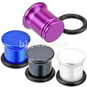 Metallic Pearl Coated Single Flared Acrylic Plug with O-Ring
