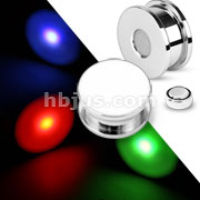 316L Surgical Steel Blinking Light Plug with White Face