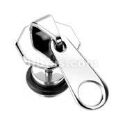 316L Surgical Steel Hexagonal Plate Zipper Top Fake Plug