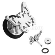 316L Surgical Steel Butterfly Fake Plug