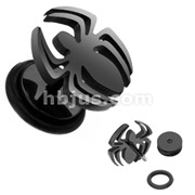 316L Surgical Steel Black IP Spider Fake Plug