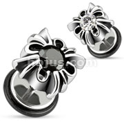 316L Surgical Steel Tribal Cross CZ Fake Plug
