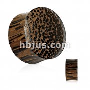 Organic Palm Wood Double Sided Convex/Concave Saddle Fit Plug