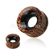 Organic Coco Wood & Buffalo Horn Double Flat Flared Tunnel Plug